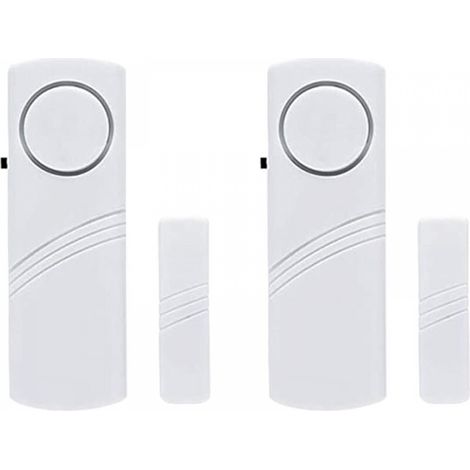Lot de 2 alarmes de porte pour la sécurité de la maison, alarmes de porte fenêtre, alarmes de fenêtre, alarmes anti-cambriolage de protection DIY pour la maison, le bureau (1/5)