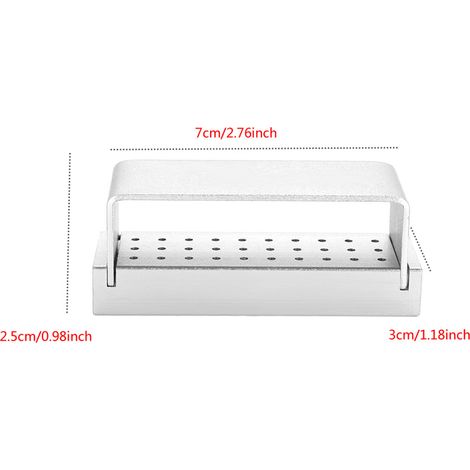 Porte-Fraises Dentaire Autoclavable en Aluminium, Boîtier Stérilisateur pour Instruments Dentaires Argenté (1/5)