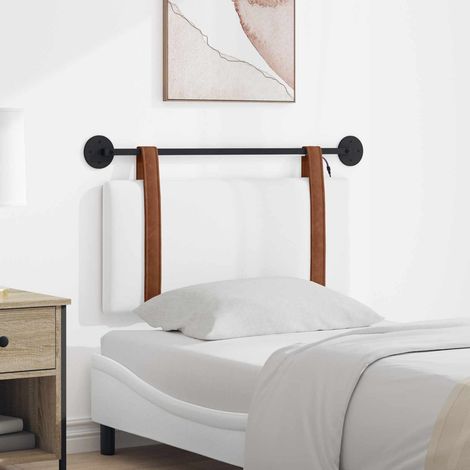 Tête de lit murale suspendue avec LED blanche en PU antique, 90 x 55 cm - PANGIVO (1/5)