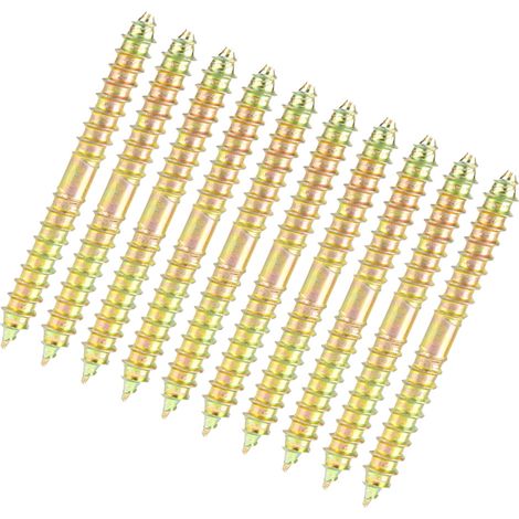 Lot de 10 vis à cheville 660 mm pour le travail du bois et la fabrication de meubles, vis à double extrémité (1/5)