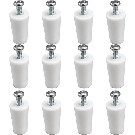 Pièces Butée Volet Roulant 40mm Blanc Arrêt de Lames en PVC avec Vis et Rondelles, Protection de Fenêtre et Blocage de Volet (1/5)