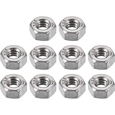 Écrous hexagonaux 1/4-20 UNC, acier inoxydable 304, lot de 10 (1/3)