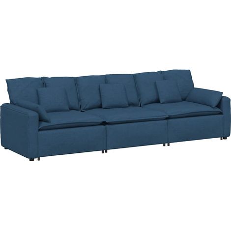 Divano Modulare con Cuscini Blu vidaXL (1/5)