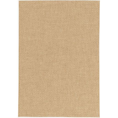 Alfombra interior/exterior efecto yute color natural (1/5)