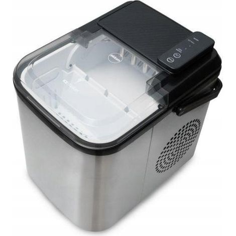 Fabbricatore di ghiaccio Eldom KS2109, 12 kg/24 ore, 110 W, con paletta per il ghiaccio, colore argento e nero.