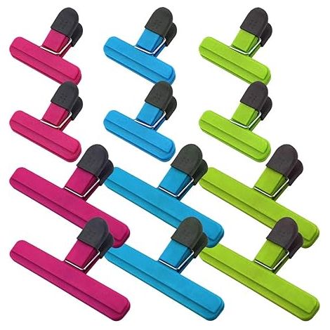Lot de 12 pinces de fermeture pour sacs alimentaires, clips de conservation pour café et aliments (1/3)