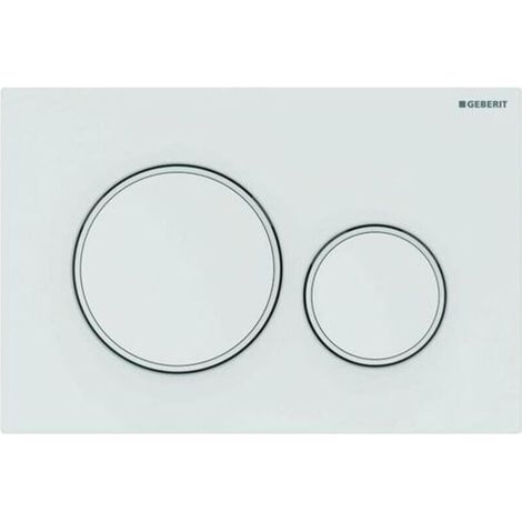Geberit Sigma20 - Plaque d'actionnement, double chasse d'eau, blanc/blanc mat 115.882.11.1