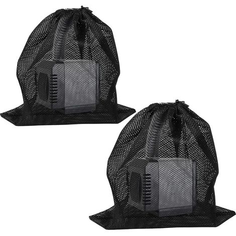 Lot de 2 sacs barrière pour pompe avec cordon de serrage - Sac filtrant pour pompe de bassin (31  41 cm)