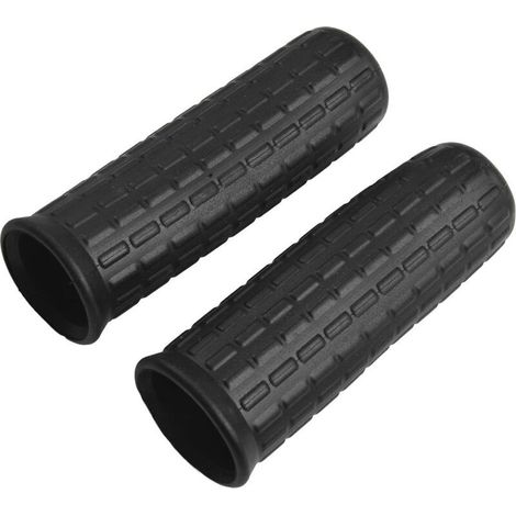 Lot de 2 poignées en caoutchouc antidérapantes pour brouette, accessoires universels, tubes ronds de rechange pour chariot de cour, noir (122 x 30 mm) (1/4)