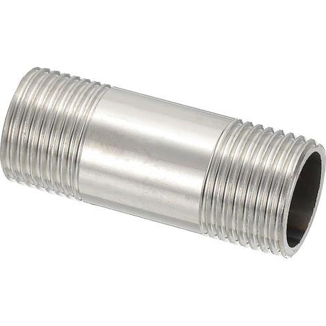 Raccord De Tuyau 1/2" BSP Male x 1/2" BSP Male Argent (1/5)