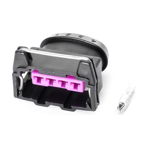 Connecteur automobile gainé à 4 trous DJ7044A-3.5-21 pour faisceaux de câbles automobiles (1/4)