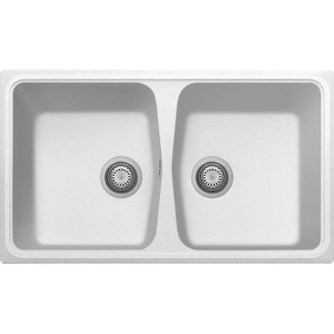 Lavello composito cucina Plados SP0862 due vasche - UQ01 Bianco