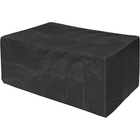 MINKUROW Copridivano angolare da giardino impermeabile Copertura per mobili da esterno Copertura angolare a forma di L Mobili da giardino 210d Anti-UV/Antivento con custodia, Nero, Rettangolo 155x95x6 (1/5)