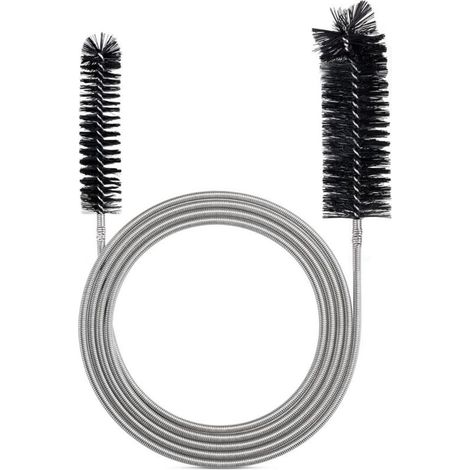 Brosse de nettoyage flexible pour tube d'alimentation - Outil de nettoyage de tuyau - Noir(2M) (1/4)