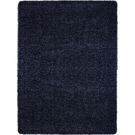 Tapis Shaggy Uni Poils Longs Tapis Salon Chambre Couloir (Bleu - 240x340cm)