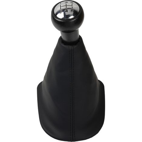 Pommeau de levier de vitesses pour Peugeot 307, avec cache-poussière, pommeau de levier de vitesses intégré à 5 rapports - noir (1/3)