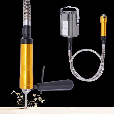 780W Drehwerkzeug Set Flex Shaft Wellen Aufhängung Hängemühle Elektrische Multifunktionswerkzeuge für Metallbearbeitung Fußpedalsteuerung, Metalls flexible Welle, 23000 RPM