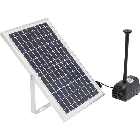 Wasserpumpenbrunnen, Solarbetrieben, Hohe Effizienz, schwarz (1/2)