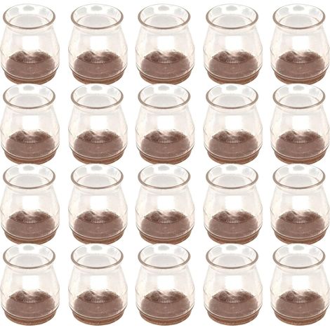 Cyclingcolors – Lot de 20 embouts feutre en élastomère 18-28mm – Protection parquet – Anti-rayures et anti-bruit – Faciles à installer