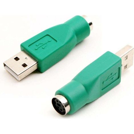 PS/2 vers USB de Adaptateur, Adaptateurs USB Mâle vers PS/2 Fem, Adaptateur Clavier PS/2 vers USB de Remplacement pour Connecteur de Souris D'ordinateur et Clavier (1/4)