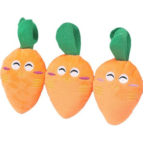 Lot de 3 jouets couineurs de luxe pour chiots, adorables petits jouets en peluche pour chiens de petite et moyenne taille (1/4)