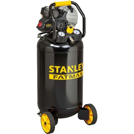 Stanley – Compresseur électrique portatif 50L 10 bars – Débit d'air 240L/min – Moteur 2HP – Lubrification à vie – Pour travaux intensifs