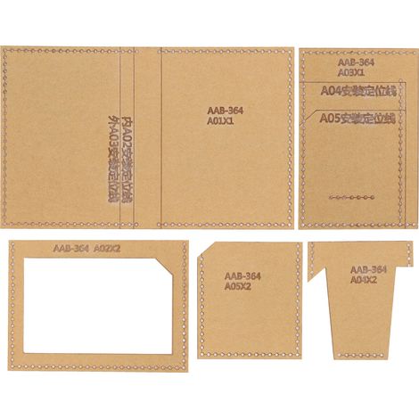 5Pcs Acrylic Template Driver's License Bag DIY Hand Made Leather Pattern Drawing Mold Craft (1/5)