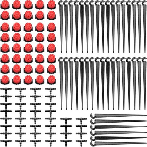 Automatisches Tropfbewässerungsset mit 120 Teilen, 40 Tropfern und Schlauchtüllen