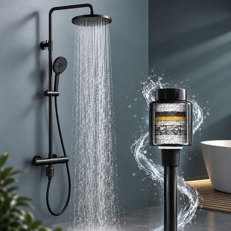 Système de douche avec thermostat et filtre - Robinet de douche (1/5)