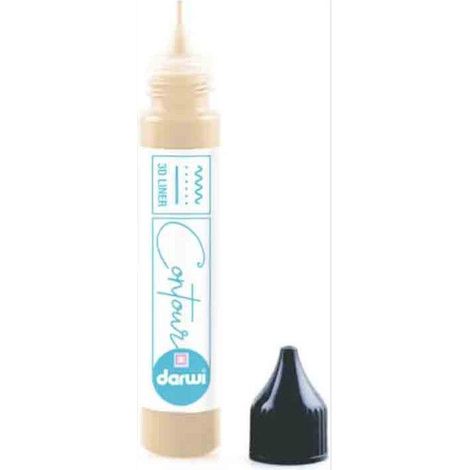 Peinture pour contour et relief - Or - Effets vitrail - Sur verre - Darwi - 30ml