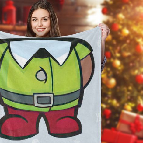 Plaid de Noël en polyester doux pour la peau, imprimé, décoration festive pour canapé et lit, 80 x 100 cm / 31,50 x 39,37 pouces (1/5)