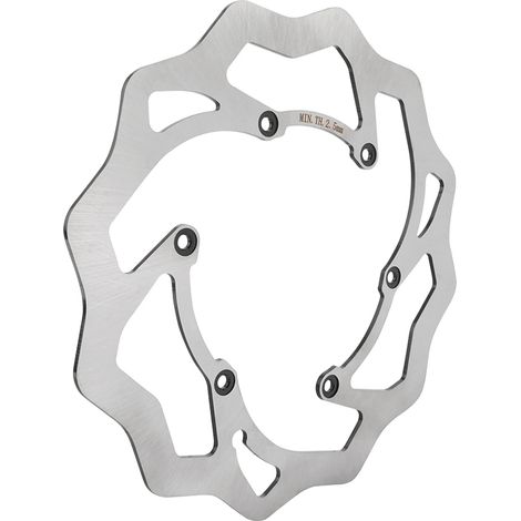 Disco de freno delantero, 260 mm de diámetro, construcción de acero inoxidable, color plata. (1/2)