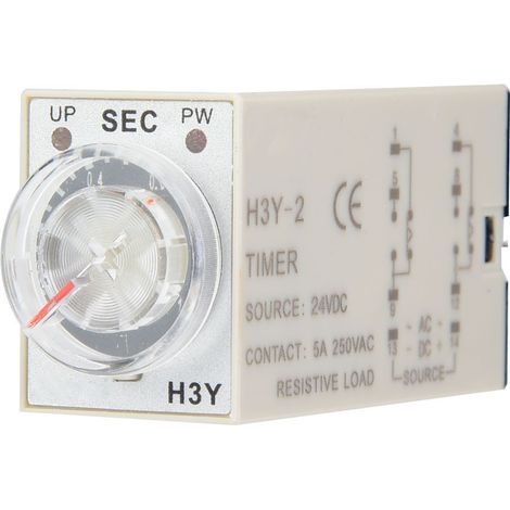 Zeitrelais 24 V DC, H3Y-2 Verzögerungstimer, Zeitsteuerschalter 6S (1/5)