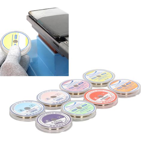 Fil de séparation pour écran LCD, fil d'acier pour séparation d'écran, fil diamanté, 0,028/0,03/0,035/0,04/0,05/0,06/0,08/0,1 mm (1/5)