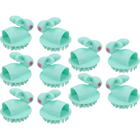 Lot de 10 brosses de bain pour animaux, douces et massantes, pour le toilettage des chiens, chats et chiots. Brosse à shampoing mignonne pour les doigts. (1/5)