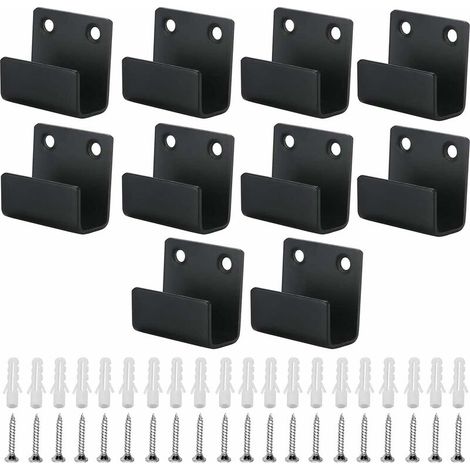 10pcs Crochet mural d'affichage de tuile Acier Inoxydable Céramique Affichage Mur Crochets lourd en acier inoxydable Crochet d'affichage en verre Crochet d'affichage de carreaux de céramique noir (1/5)