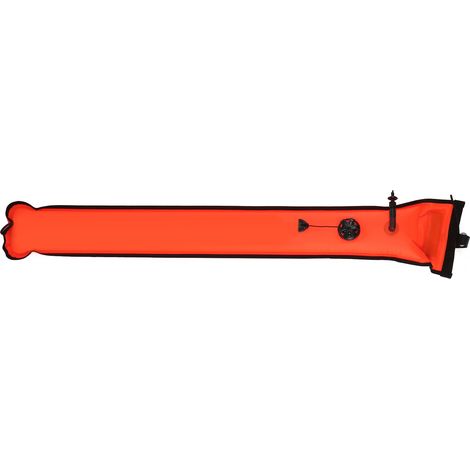 Bouée de marquage de surface pour la plongée, équipement de plongée flottant, équipement de sécurité, gonflable, à rayures orange (1/5)
