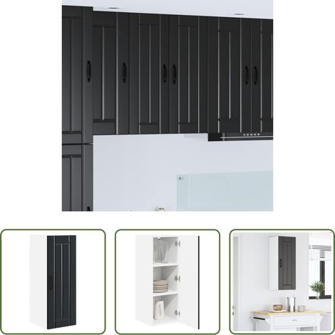 Küchenschrank Schwarz - Küchenschrank Schwarz 30 x 31 x 80 cm Holzwerkstoff (1/5)