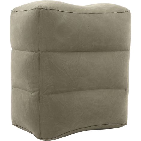 Coussin de Pieds Gonflable de Voyage - Oreiller en PVC Doux Anti-Fatigue, Améliore la Circulation, Gris Anthracite