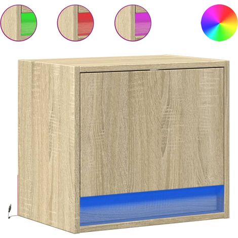 Maison Exclusive - Wand-Nachttische mit LED-Leuchten 2 Stk. Sonom