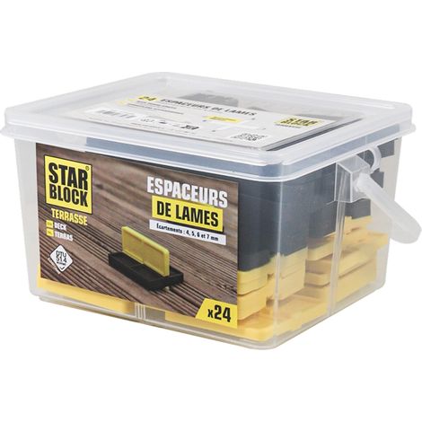 Espaceur lames terrasse de 4 a 7 mm 24 pieces - starblock 477498 221449631 (1/3)
