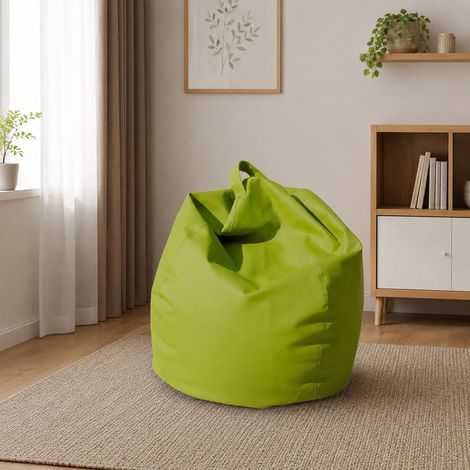 Dmora Pouf élégant, couleur verte, Dimensions 80 x 120 x 80 cm (1/4)