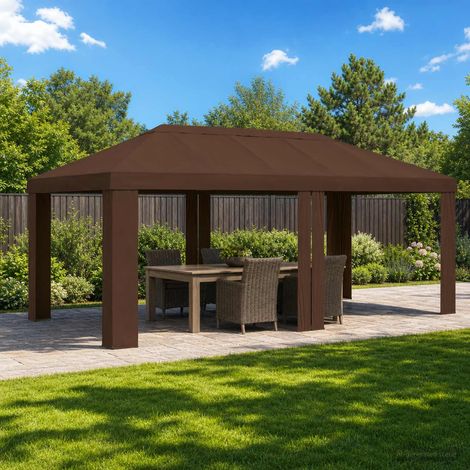 Teenpull – Pavillon Abdeckung 6 x 3 m Braun Polyester 190 gsm (1/5)