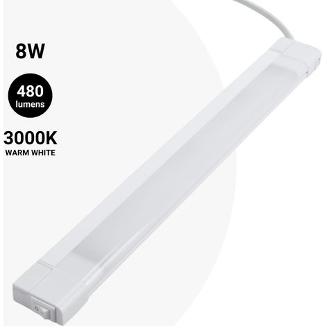 Reglette LED sottopensile cucina 8W - 50cm - Bianco Caldo