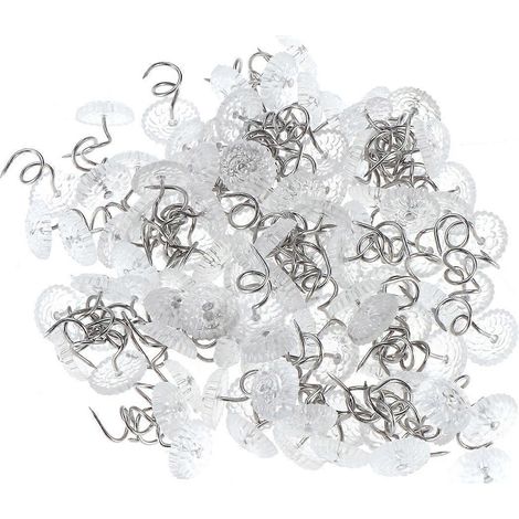 100 clous de fixation antidérapants à tête plastique torsadée, sans traces, pour housses de meubles et jupes de lit