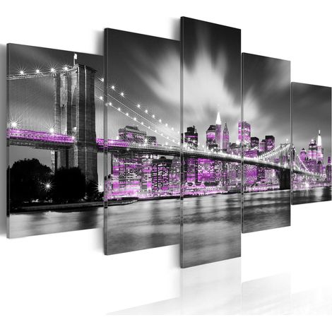Quadro - New York color ametista - 100x50 (1/4)