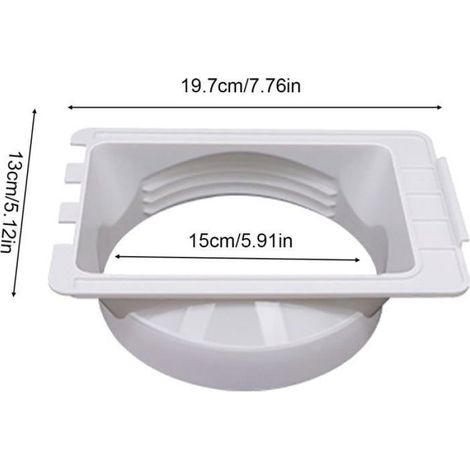 Connecteur Tuyau Climatiseur Portable - ABS - 15 x 13 cm - Étanche Silicone Double Anneau - 1 Pièce (1/5)