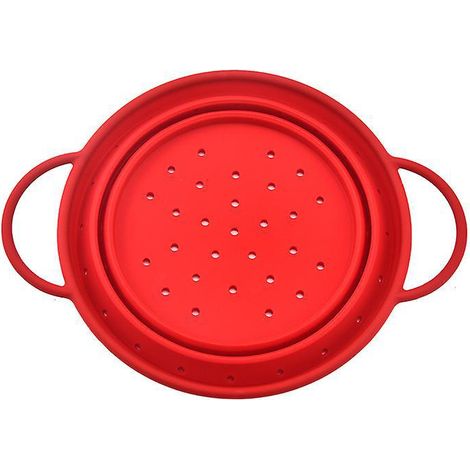 20 Cm Rouge -passoire En Silicone, Pliable, Va Au Lave-vaisselle, Passoire  Ptes, Gouttoir, Insert Vapeur, Passoire De Cuisine