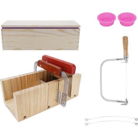 Kit de 9 Moules en Silicone 1200ml pour Savon Artisanal DIY avec Couteau à Pain Bois