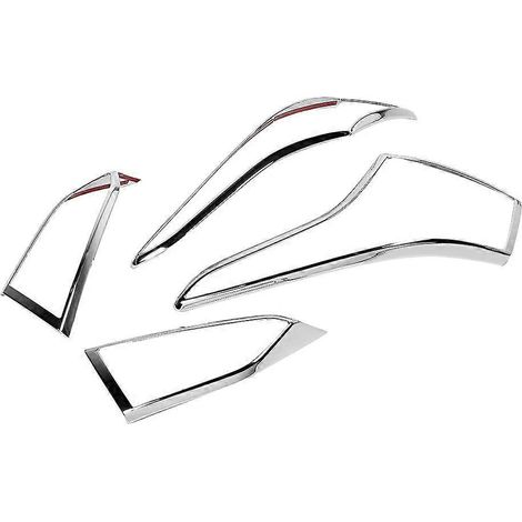 4-teiliges Set silberner Rücklichtabdeckungen aus galvanisiertem ABS-Kunststoff, passend für Hyundai Elantra 2018-2019 (1/5)
